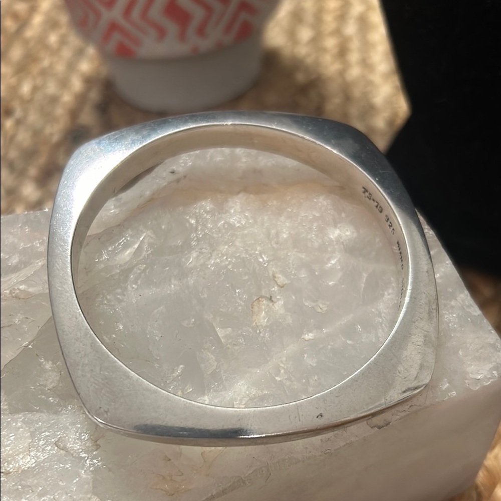 Chic Silver Square Bangle - image 4